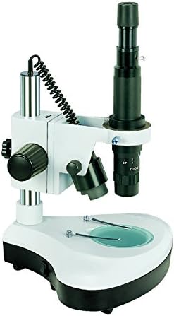 מיקרוסקופ זום חד-עיני 1000, עינית פי 10, הגדלה פי 7-45, תאורת הלוגן, בסיס קבוע עם לוחית במה, 110 וולט