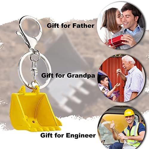 מצחיק מתכת חופר דלי מחזיקי מפתחות לגברים של רכב מפתח שרשרת בנייה לחפור מכונת חלקי אביזרי מתנה לגברים ילד ילדים תרמיל קסמי