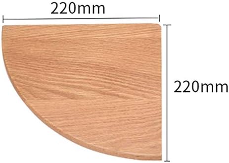 PIBM פשטות מסוגננת מדף קיר רכוב מדפי מתלה צף עץ מעץ מעץ קיר מגזר מחיצה משולש אחסון, סלון, 2 צבעים, 6 גדלים, צבע עץ,
