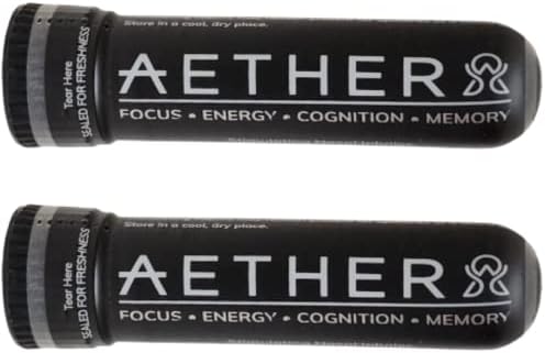 AETHER - מקל משאף האף בעל ביצועים גבוהים - מלחי ריח טבעיים אלטרנטיבה - מקדם מיקוד, אנרגיה, קוגניציה וזיכרון - עם