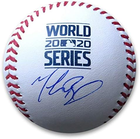 Mookie Betts חתמה על חתימה 2020 סדרה עולמית בייסבול רשמי Dodgers MLB - כדורי חתימה