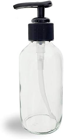 רויאל מסז בוסטון בקבוק זכוכית עגול עם משאבת אוכף-נקה 4 עוז