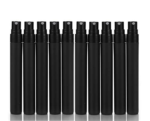 אלפנסטל-מגניב שחור 10 יחידות 10 מיליליטר 1/3 עוז מרסס ריק מט פלסטיק בסדר ערפל ספריי בקבוק למילוי חוזר ניחוח בושם ריח