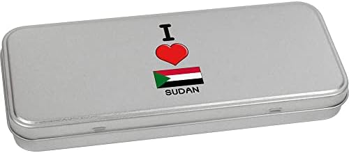 Azeeda 80 ממ 'אני אוהב סודן' מתכת פח/קופסת אחסון