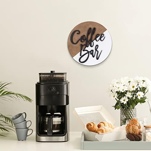 עץ קפה עץ שלט עגול חווה עגול-בית קפה קפה קפה עיצוב 3D קפה קפה שלט קיר תלייה קיר תפאורה שכבתית מגש דקור קפה