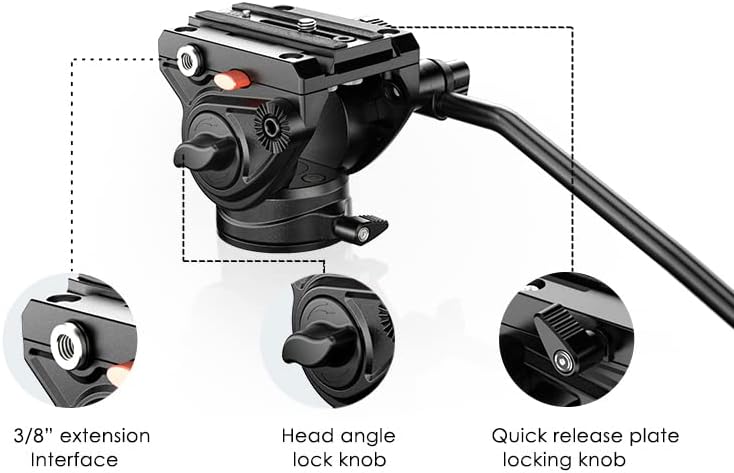 אלומיניום קוואד צינור מקצועי 72 אינץ 'חצובה עבור Canon Vixia HF M30