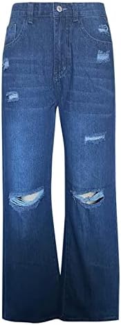 מטען ז 'אן מכנסיים לנשים נשים מקרית כחול קלאסי אמצע מותניים כיסים ישר ג 'ינס ז' אן סרבל לנשים