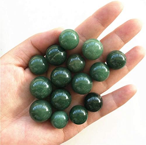 Ruitaiqin Shitu 1pc 15-18 ממ ירוק טבעי Aventurine Sphere כדור כדור ריפוי DIY קישוט מלאכה אבנים טבעיות ומינרלים