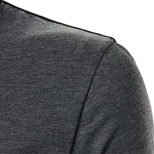 גברים של פולו חולצות ארוך שרוול מזדמן צווארון גולף חולצה מזויף שני חלקים צבע התאמת חליפת צווארון לחתוך אתלטי