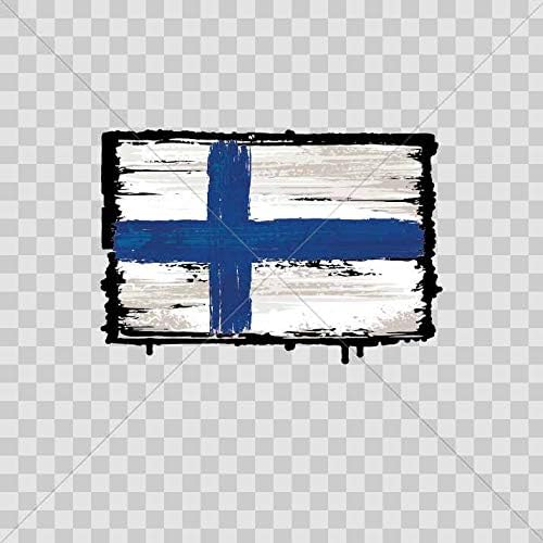 דגל מדבקה פינלנד סירה עמידה 6X4,98 אינץ '.