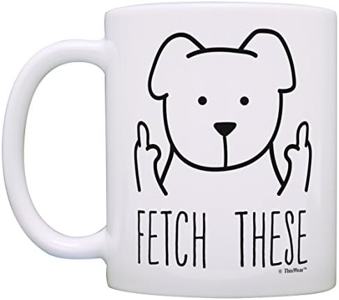 מתנות חובבי כלבים לנשים מביאות ספל כלב מצחיק כלב אצבע אמצע כלב להביא את הספל הזה מתנה קפה קפה ספל תה כוס לבן
