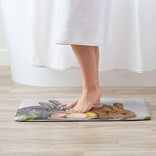 שטיחי אמבטיה שטיח אמבטיה ארנב פסחא 542, 16 על 24 אינץ', שטיח שטיח מקלחת רך קטיפה רך החלקה, שטיחי אמבטיה לכביסה