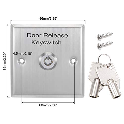מפתח מנעול מתג הפעלה/כיבוי מתגי יציאה חירום דלת שחרור עבור בקרת גישה לוח הר עם 2 מפתחות