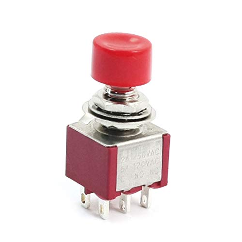 חדש LON0167 PS821M1 MODERARY MOTERIDED MOTERIDED BUSK כפתור אדום מתג יעילות אמין DPDT AC250V 2A 120V 5A