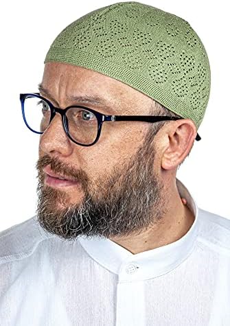 כובעי קופי סריגה מוסלמית טורקית מקוונת לגברים, טאקיה, טאקה, פצ ' י, כובעים אסלאמיים, מתנות אסלאמיות, גודל סטנדרטי