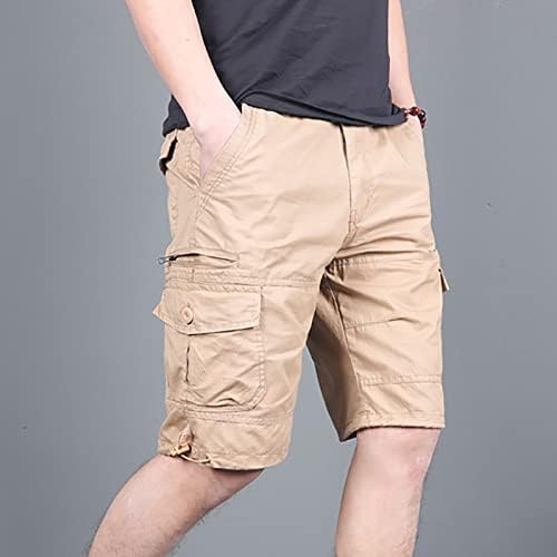 מכנסיים קצרים לגברים מקצרים אופנה מזדמנים אמצע מותניים אמצע המותניים בכיסים מכנסיים קצרים חיצוניים מכנסיים חיצוניים