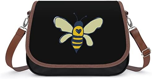 דבורים נשים של קרוסבודי תיק עור מפוצל הודעה תיק כתף ארנק נסיעות תיק