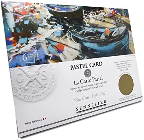 Sennelier la Carte Pastel Card Pochette, 15.75 x 11, מונוכרומטי בהיר אפור