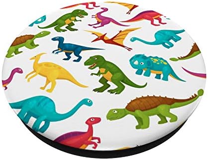 דינוזאורים וקרנפים חמודים - מתנת דינו לילדים Popsockets Popgrip: אחיזה ניתנת להחלפה לטלפונים וטאבלטים