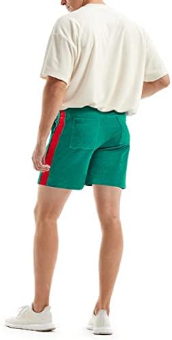 Mens Aimpact Mens 5 אינץ 'טרקלין מכנסיים קצרים כותנה לחג המולד חגיגי מכנסיים קצרים מזדמנים ג'וג'ר מכנסיים קצרים ירוקים