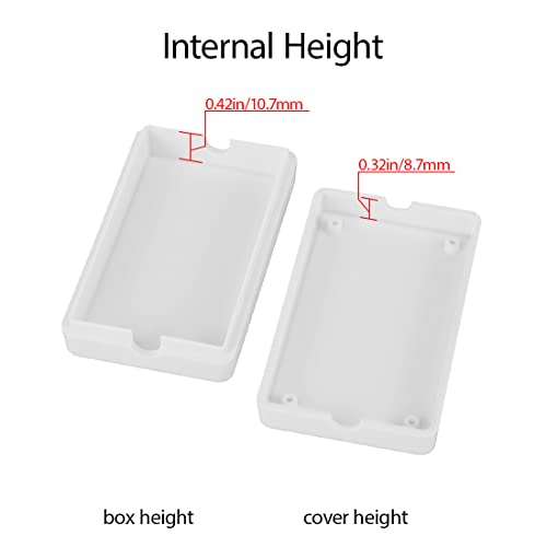 Lemotech Project Box 10 חתיכות ABS פרויקט חשמלי פלסטיק מארז צומת קטן לאלקטרוניקה לבן 2.36 x 1.42 x 0.67 אינץ '