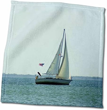 3 את סירות פלורן - סירת מפרש עם דגל ארהב - מגבות