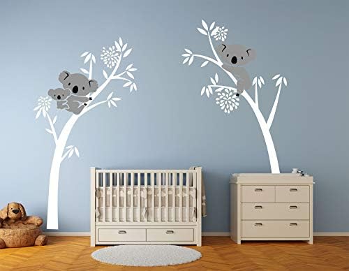 שלושה קואלות עץ סניפים קיר מדבקות קיר מדבקת תינוק משתלת דקור ילדים חדר קישוט