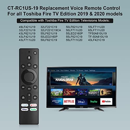 CT-RC1US-19 חדש החלפה קול שלט רחוק של טושיבה אש חכם טלוויזיה 32LF221U19 43LF621U19 43LF421U19 43LF711U20 32LF221C19