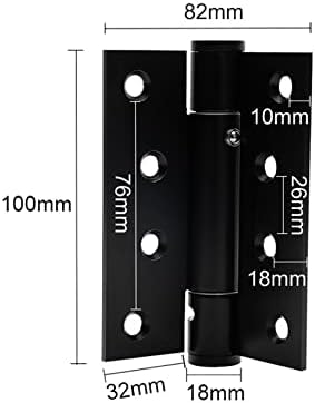 צירי דלתות סגירה עצמית בגודל 4 אינץ ', ציוני דלת שחורות מט