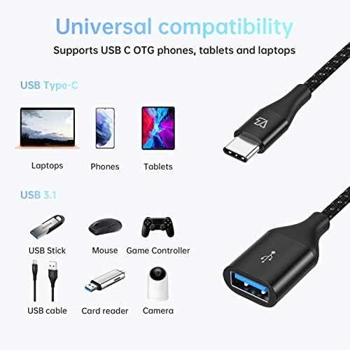 Teleadapt USB C ל- USB מתאם 3.1, מתאם USB C OTG, 10 ג'יגה-ביט לשנייה USB מסוג C ל- USB, USB-C ל- USB-A כבלים