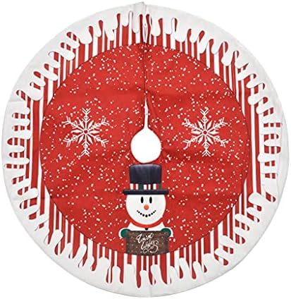 עץ חג המולד של Ganfanren Santa Snowman דפוס חצאית מודפס