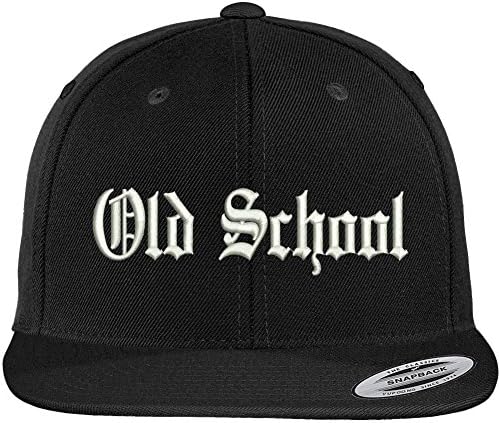 טרנדי הלבשה חנות ישן בית ספר ישן אנגלית רקום שטוח ברים קלאסי סנאפבק כובע
