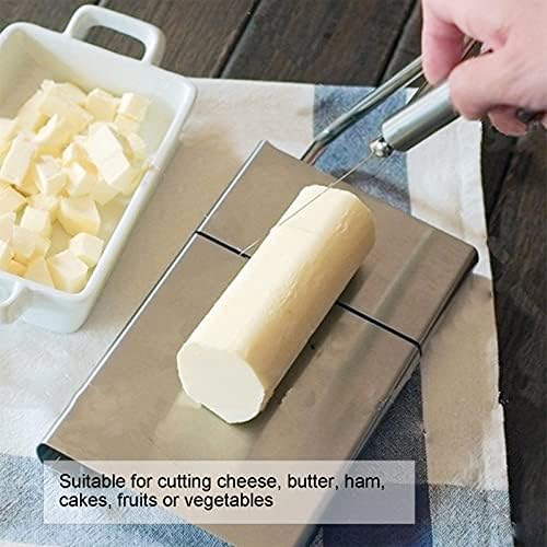 FDIT גבינה נירוסטה מחיצת גבינה גבינה גבינה חותך חותך חותך חותך עם 5 חוט חיתוך למטבח ביתי