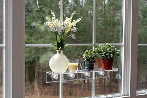Labrinx מעצבת מדף כוס יניקה גדול במיוחד - צמחים חיים, חלונות וחדרי אמבטיה