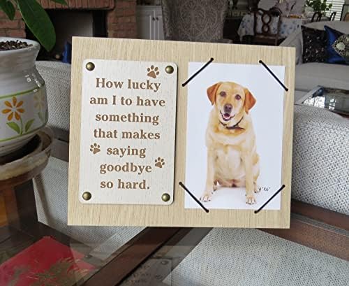 מסגרת צילום עץ UNIDECO 4x6 - אובדן יפה של מתנות כלבים קיר ושולחן שולחן 4 x6 מחזיק תמונה - 4 x 6 צילום - תלויה תמונה צפה 4 על