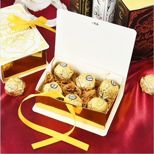Vedhaa 20 pcs Eid Mubarak Candy Boxes kuran צורת קופסת מתנה קופסת מתנה מוסלמית פסטיבל רמדאן מכולות מכולות אסלאמיות
