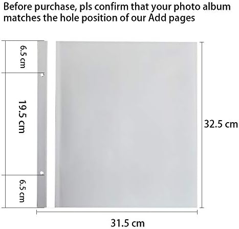 Vienrose אלבום תמונות גדול דבק עצמי 13 x 12.6 ， כולל 20 גיליונות של אלבום דבק עצמי פנימי עם 10 גיליונות של