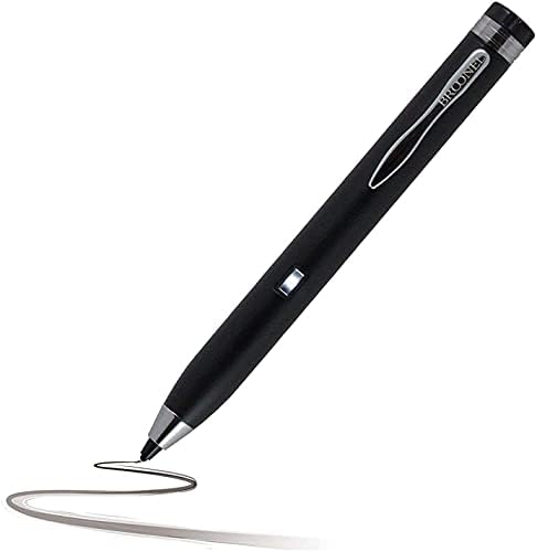 Navitech Black Point Point Digital Active Stylus Pen - תואם ל- Honor 50 Lite