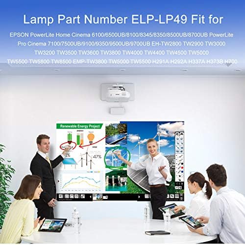מנורה להחלפה של SW-LAMP עם דיור מתאימה ל- ELP-LP49 Powerlite הקולנוע הבית 6100/6500ub/8100/8345/8350/8500ub/8700ub