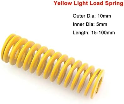 קפיצי דחיסה מתאימים לרוב התיקון I 2 יחידות קוטר חיצוני 10 ממ עומס אור צהוב קפיץ קפיץ חותמת חותמת דחיסה מתבנית