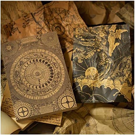 Vilikya 100 Sheets נייר אלבום אסטרולוגיה, נייר דקורטיבי וינטג