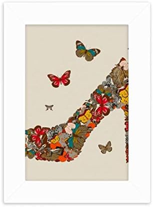 Diythinker Butterfly ונעלי עקב גבוהות מסגרת שולחן עבודה תמונה מציגה קישוט ציור אמנות