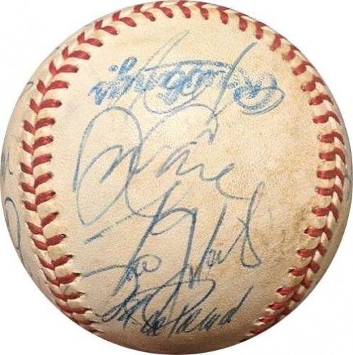 1997 קבוצת ינקיז חתמה על בייסבול דרק ג'טר ריברה פוסדה פטיט פטיט פסא - כדורי בייסבול עם חתימה