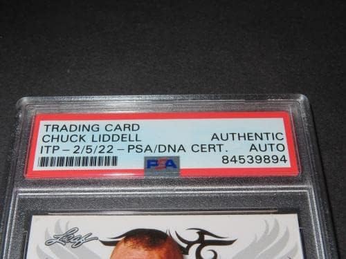 צ'אק לידל חתום 2010 כרטיס MMA עלה 25 פנינה כיתה אוטומטית מנטה 10 PSA/DNA COA B - כרטיסי UFC עם חתימה