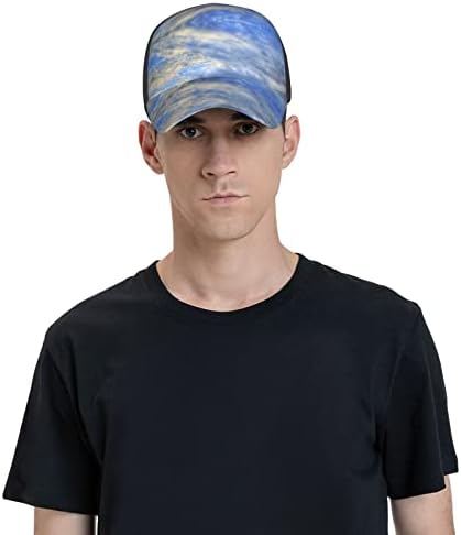 מפל בשקיעה מודפס בייסבול כובע, מתכוונן אבא כובע, מתאים לכל מזג האוויר ריצה ופעילויות חוצות שחור