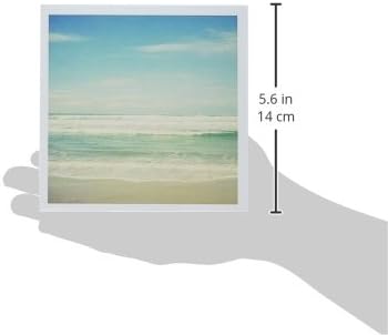 3 רוז עדין גלי האוקיינוס חוף נושא אמנות-כרטיסי ברכה, 6 איקס 6, סט של 6