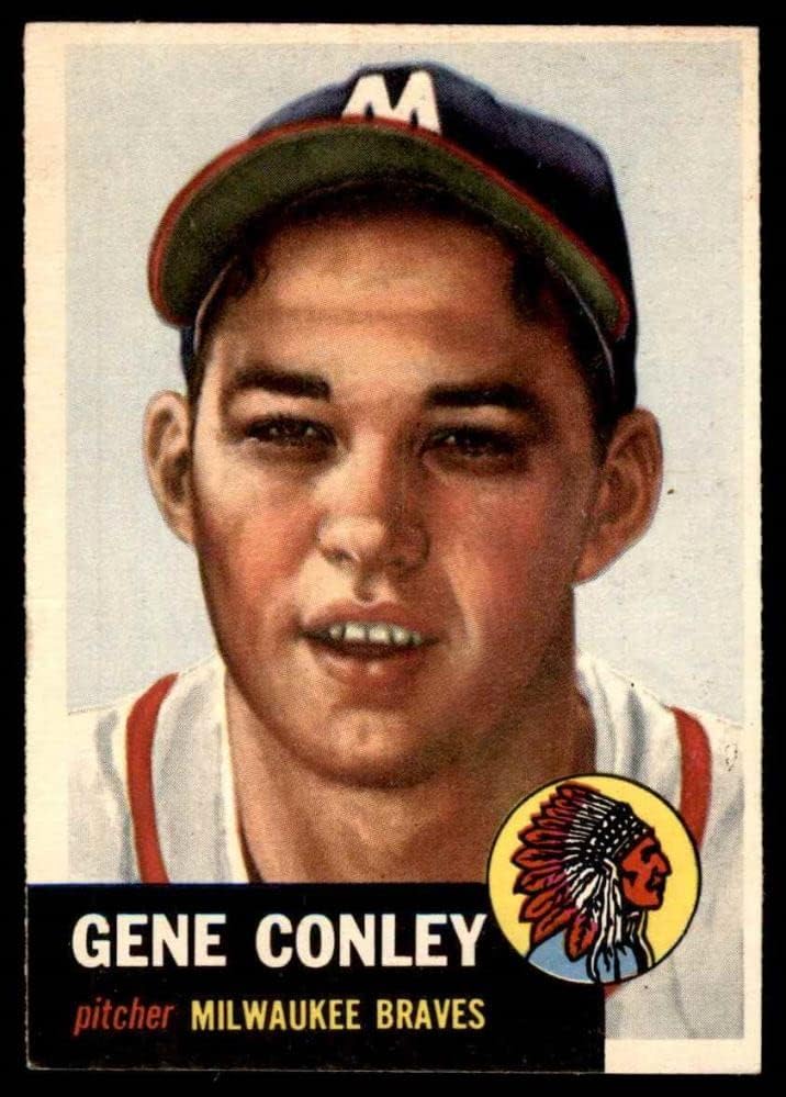 1953 Topps 215 Gene Conley Boston/Milwaukee Braves Ex Braves