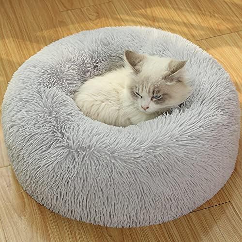 NC כלב מלונה חתול קן חורף מחצלת חמה ארוכה קטיפה עגולה מיטת כלב מחמד מלונה כרית כלב כרית חתול אספקת מיטה מחמד