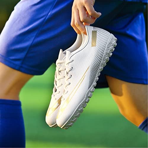 נעלי כדורגל לגברים של Haloteam מגפי כדורגל אתלטי נושמים בעלי נושם גבוה לנשימה עבור TF/AG חיצוני חיצוני