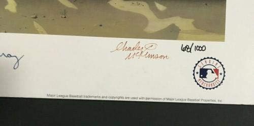 פיט רוז אדי מוריי חתם על 3000 להיט McKimson Looney Tunes Litho 2 Auto Coa Le - Artoggled Mlb Art
